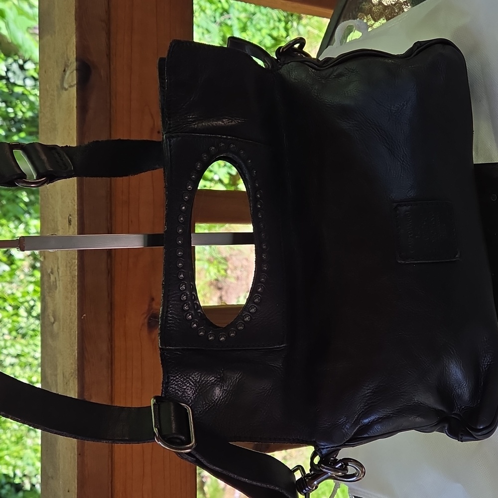 Campomaggi Italy Leather Studded Crossbody Bag